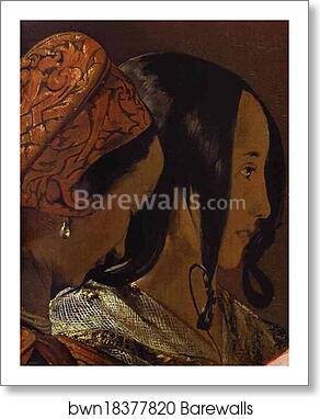 The Fortune-Teller. Detail by Georges De La Tour, Art Print