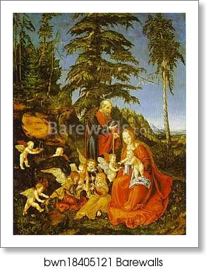 Rest on the Flight to Egypt by Lucas Cranach The Elder, Art Print