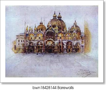 St. Mark Cathedral. Venice by Vasily Surikov, Art Print