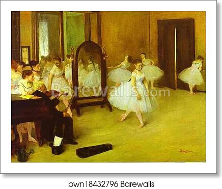 Dance Class by Edgar Degas, Art Print