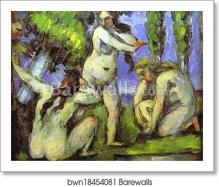 Three Bathers by Paul Cézanne, Art Print