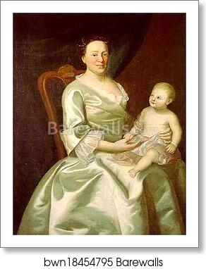 Portrait of Mrs. Daniel Rea and Child by John Singleton Copley, Art Print