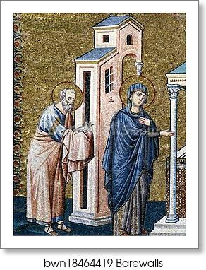 Presentation in the Temple. Detail by Pietro Cavallini, Art Print Presentation in the Temple. Detail by Pietro Cavallini, Art Print