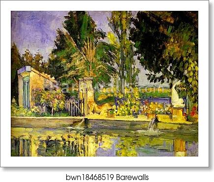 Jas de Bouffan, the Pool (Jas de Bouffan, le bassin) by Paul Cézanne, Art Print Jas de Bouffan, the Pool (Jas de Bouffan, le bassin) by Paul Cézanne, Art Print