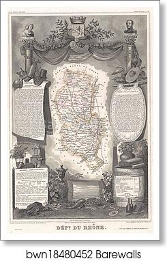 Dept. du Rhone by Victor Jules Levasseur, Art Print