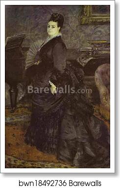 Portrait of a Woman (Mme. Georges Hartmann?) by Pierre-Auguste Renoir, Art Print