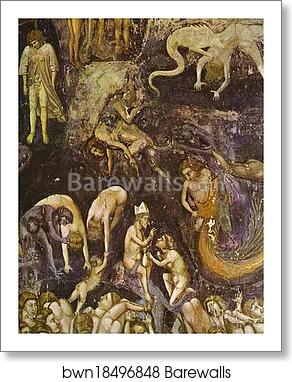The Last Judgement. Detail by Giotto, Art Print