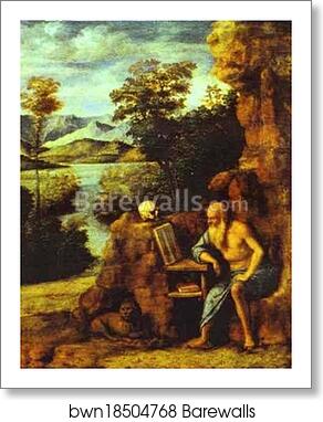 St. Jerome in the Desert by Giovanni Battista Cima, Called Cima Da Conegliano, Art Print