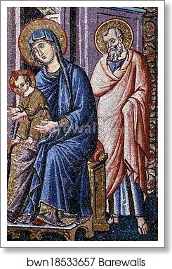 Adoration of the Kings. Detail by Pietro Cavallini, Art Print Adoration of the Kings. Detail by Pietro Cavallini, Art Print