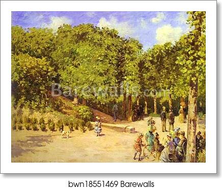 Town Garden in Pontoise (Le jardin de la ville à Pontoise) by Camille Pissarro, Art Print Town Garden in Pontoise (Le jardin de la ville à Pontoise) by Camille Pissarro, Art Print
