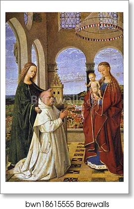 Madonna and Child with St. Barbara and a Carthusian Monk (Exeter Madonna) by Petrus Christus, Art Print Madonna and Child with St. Barbara and a Carthusian Monk (Exeter Madonna) by Petrus Christus, Art Print