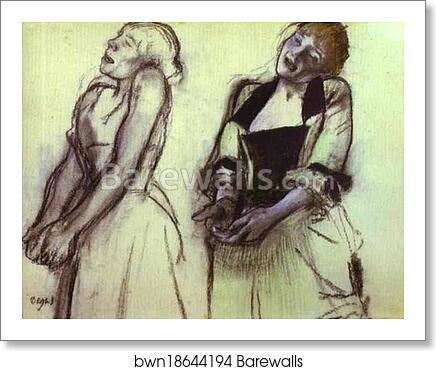 Two Studies of Cafe Concert Singers by Edgar Degas, Art Print Two Studies of Cafe Concert Singers by Edgar Degas, Art Print