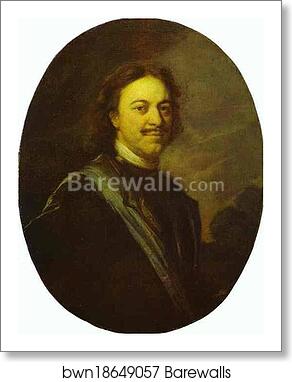 Portrait of Peter I the Great by Andrey Matveev, Art Print
