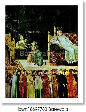 Allegory of Good Government. Detail by Ambrogio Lorenzetti, Art Print Allegory of Good Government. Detail by Ambrogio Lorenzetti, Art Print