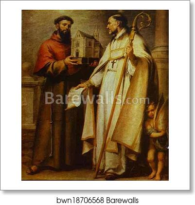 St. Leander and St. Bonaventura by Bartolomé Esteban Murillo, Art Print St. Leander and St. Bonaventura by Bartolomé Esteban Murillo, Art Print