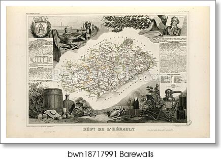 Dépt. de l'Hérault (région du sud) by Victor Jules Levasseur, Art Print