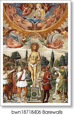 Martyrdom of St. Sebastian by Benozzo Gozzoli, Art Print