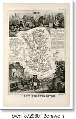 Dépt. des Deux Sèvres (région de l'ouest) by Victor Jules Levasseur, Art Print