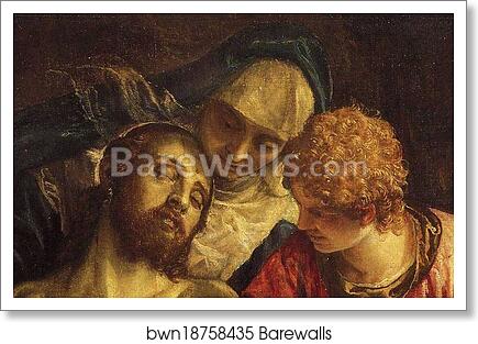 Lamentation of Christ. Detail by Paolo Veronese, Art Print