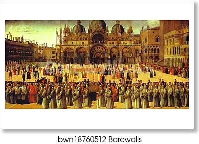 Procession in St. Mark's Square by Gentile Bellini, Art Print Procession in St. Mark's Square by Gentile Bellini, Art Print
