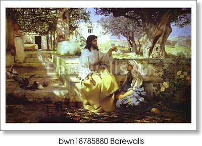 Christ in the House of Martha and Mary by Henryk Hector Siemiradzki, Art Print Christ in the House of Martha and Mary by Henryk Hector Siemiradzki, Art Print