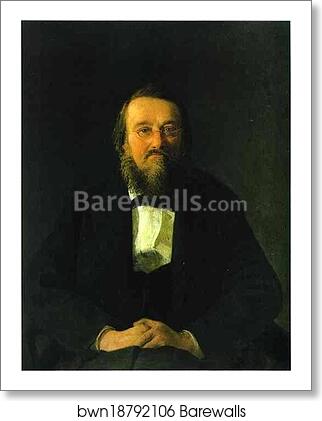 Portrait of the Historian Nikolay Kostomarov by Nikolay Gay, Art Print Portrait of the Historian Nikolay Kostomarov by Nikolay Gay, Art Print