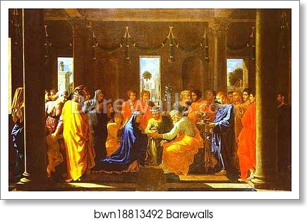 The Marriage of the Virgin by Nicolas Poussin, Art Print
