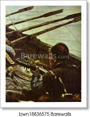 Stepan Razin. Detail by Vasily Surikov, Art Print