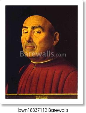 Portrait of a Man by Antonello Da Messina, Art Print