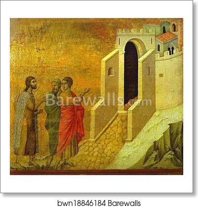 Maestà (back, central panel) The Road to Emmaus by Duccio Di Buoninsegna, Art Print Maestà (back, central panel) The Road to Emmaus by Duccio Di Buoninsegna, Art Print