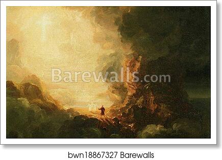 Study for The Cross and the World: The Pilgrim of the Cross at the End of His Journey by Thomas Cole, Art Print Study for The Cross and the World: The Pilgrim of the Cross at the End of His Journey by Thomas Cole, Art Print