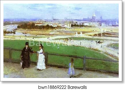 View of Paris from the Trocadero by Berthe Morisot, Art Print