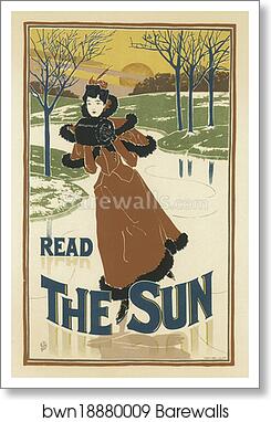 Affiche américaine pour le journal "The Sun" by Louis Rhead, Art Print
