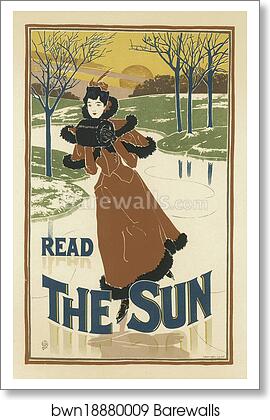 Affiche américaine pour le journal "The Sun" by Louis Rhead, Art Print Affiche américaine pour le journal "The Sun" by Louis Rhead, Art Print