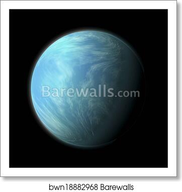 Artist's depiction of Kepler 22b by Marc Ward/Stocktrek Images, Art Print