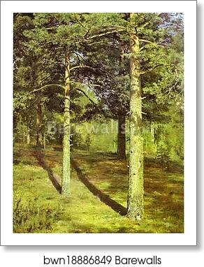 Pine-Trees Lit Up by the Sun by Ivan Shishkin, Art Print