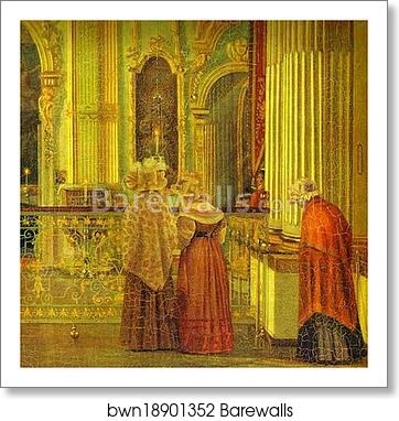 View of the Big Church of the Winter Palace. Detail by Alexey Tyranov, Art Print