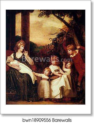 Portrait Of Charlotte Bosanquet With Her Five Elder Children by George Romney, Art Print Portrait Of Charlotte Bosanquet With Her Five Elder Children by George Romney, Art Print