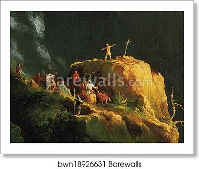 Landscape Composition: Saint John in the Wilderness. Detail by Thomas Cole, Art Print Landscape Composition: Saint John in the Wilderness. Detail by Thomas Cole, Art Print