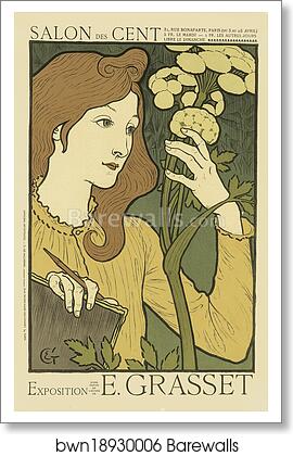 L' "Exposition E. Grasset" au Salon des Cent by Eugène Grasset, Art Print L' "Exposition E. Grasset" au Salon des Cent by Eugène Grasset, Art Print