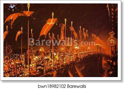 London Bridge on the Night of the Wedding of the Prince and Princess of Wales by William Holman Hunt, Art Print