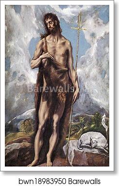 St. John the Baptist by El Greco, Art Print