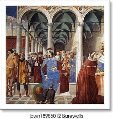 Arrival of St. Augustine in Milan by Benozzo Gozzoli, Art Print