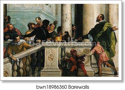 Feast in the House of Levi. Detail by Paolo Veronese, Art Print Feast in the House of Levi. Detail by Paolo Veronese, Art Print