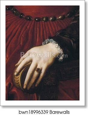 Portrait of Lucrezia Panciatichi. Detail by Agnolo Bronzino, Art Print Portrait of Lucrezia Panciatichi. Detail by Agnolo Bronzino, Art Print