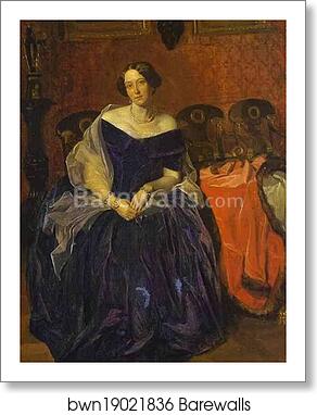 Portrait of A. P. Zhdanovich by Pavel Fedotov, Art Print