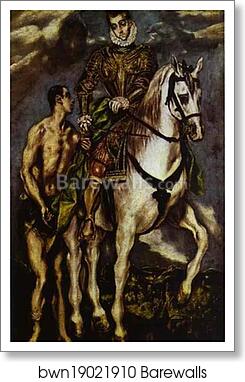 St. Martin and the Beggar by El Greco, Art Print