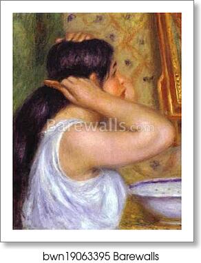 The Toilette; Woman Combing Her Hair by Pierre-Auguste Renoir, Art Print The Toilette; Woman Combing Her Hair by Pierre-Auguste Renoir, Art Print