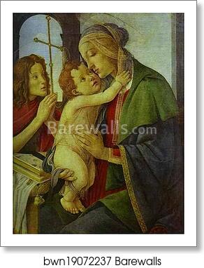 The Virgin and Child with the Infant St. John by Alessandro Botticelli, Art Print