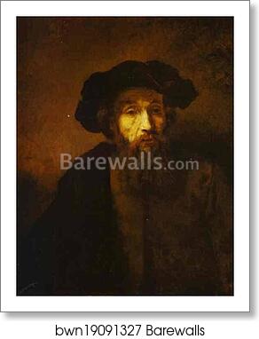 A Bearded Man in a Beret by Rembrandt Harmenszoon Van Rijn, Art Print